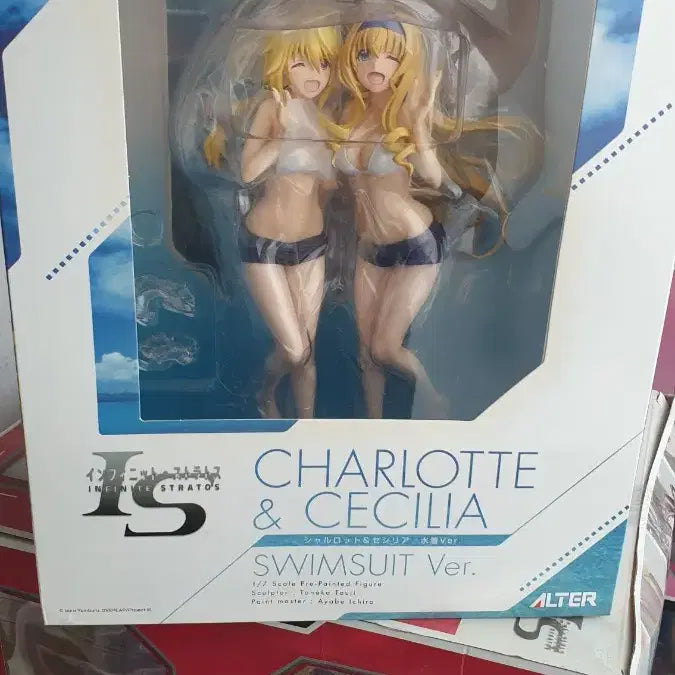[BUNJANG] ALTER Infinite Stratos Charlotte &amp; Cecilia Swimsuit Ver. 1/7 Scale Figure (Sealed) / (희소품) 미개봉. 알터 .ALTER IS 샬롯&amp;세실리아 수영복