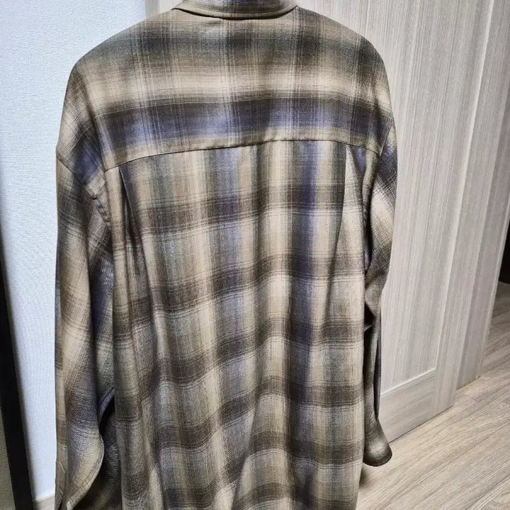 [BUNJANG] Auralee Super Light Wool Check Shirt Brown / 오라리 슈퍼 라이트 울 체크 셔츠 브라운 4 사이즈