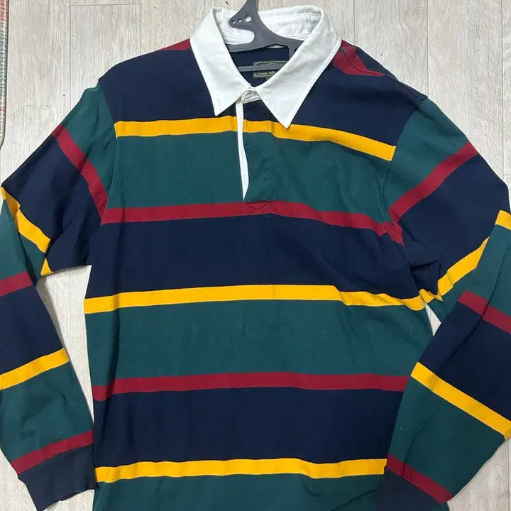 [BUNJANG] Boogie Holiday Striped Long Sleeve Rugby Shirt (M) / 부기홀리데이 스트라이프 긴팔 럭비티 M