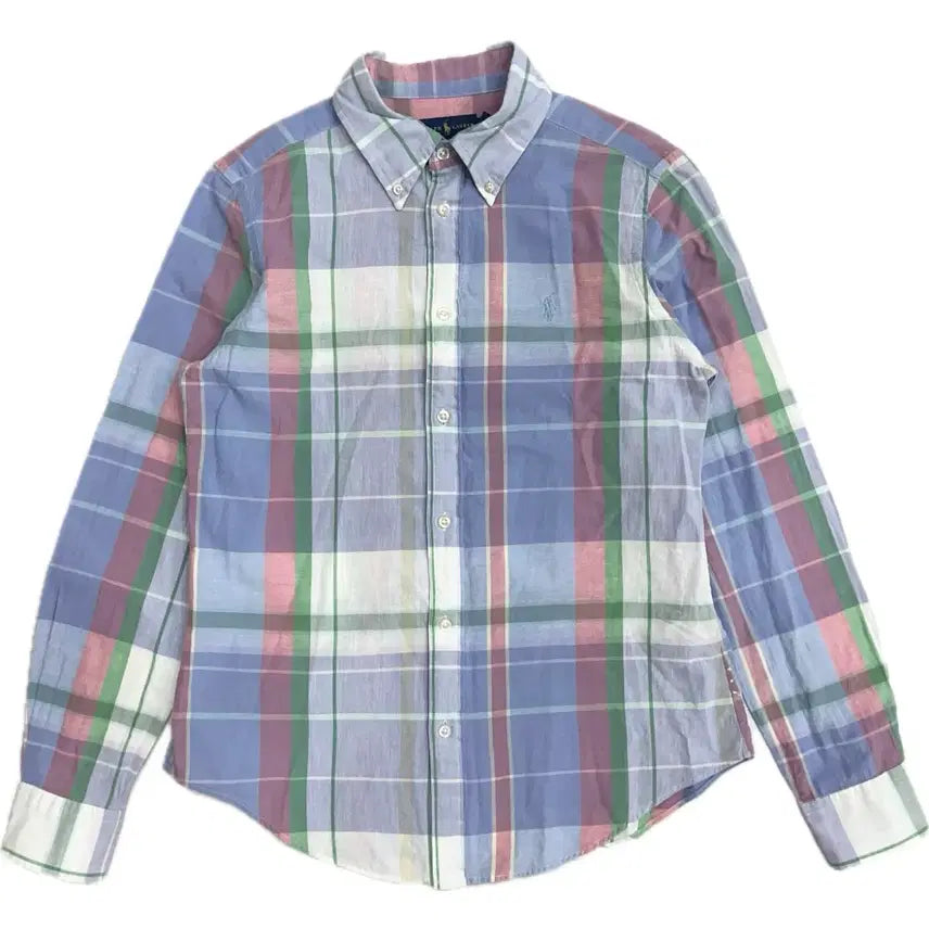 [SOLD OUT] 폴로 랄프로렌 여자 여성 솜사탕맛 긴팔 체크 셔츠 m