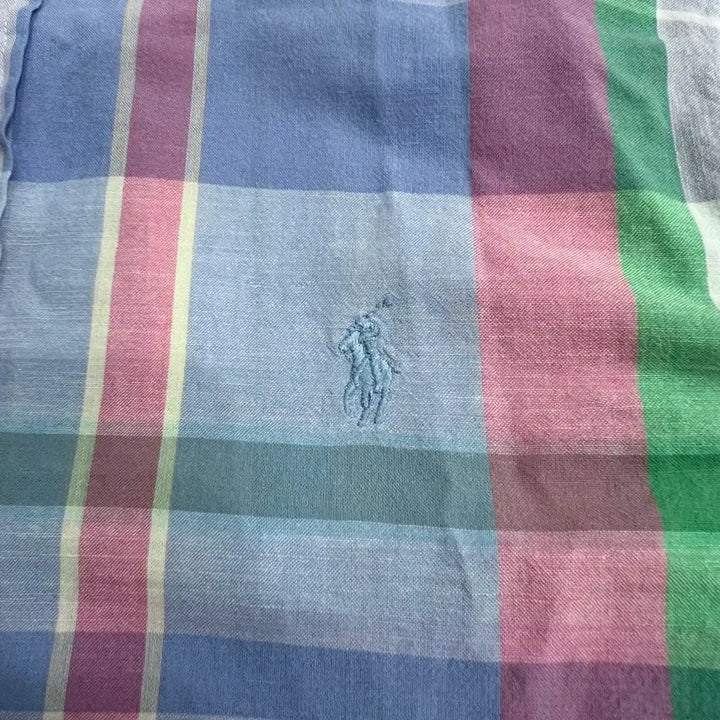 [SOLD OUT] 폴로 랄프로렌 여자 여성 솜사탕맛 긴팔 체크 셔츠 m