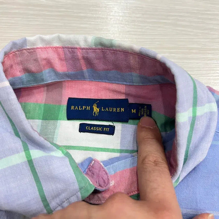 [SOLD OUT] 폴로 랄프로렌 여자 여성 솜사탕맛 긴팔 체크 셔츠 m