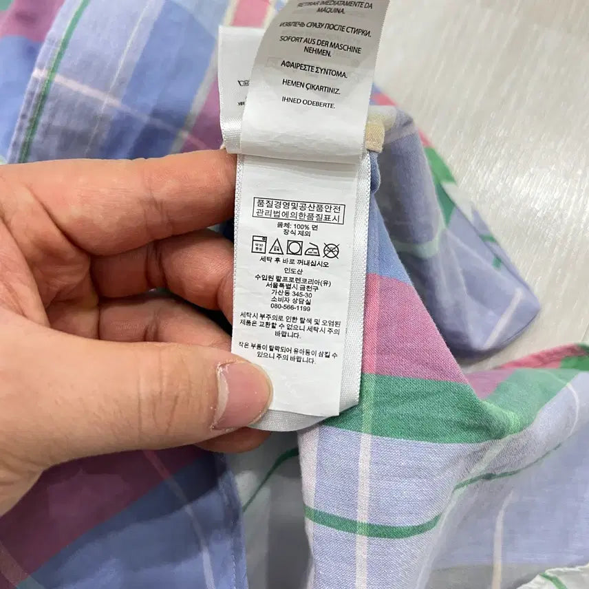 [SOLD OUT] 폴로 랄프로렌 여자 여성 솜사탕맛 긴팔 체크 셔츠 m