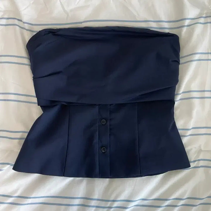 [BUNJANG] ZARA Black Button Combination Top / 자라 블랙 버튼 콤비 탑