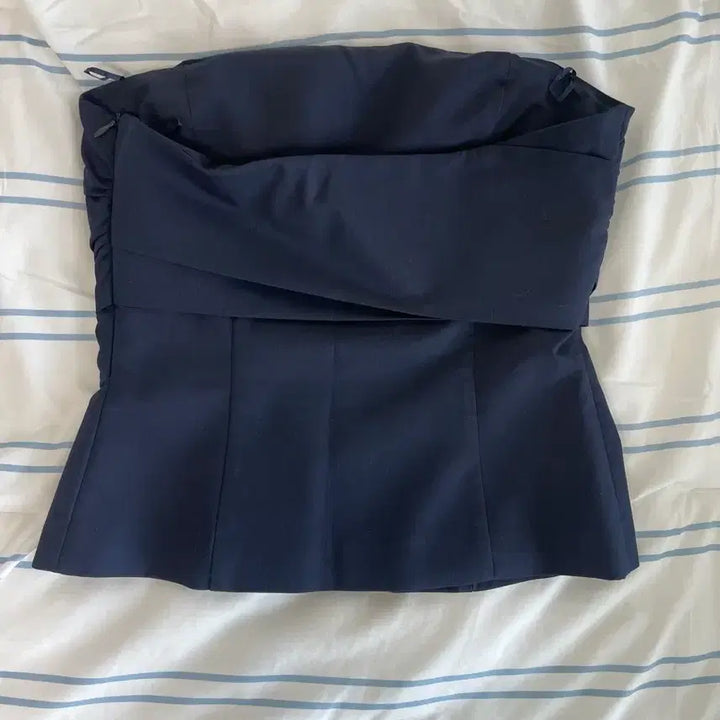[BUNJANG] ZARA Black Button Combination Top / 자라 블랙 버튼 콤비 탑