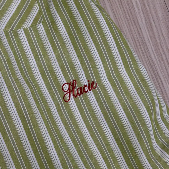 [BUNJANG] HACIE Striped Crop Shirt / HACIE 스트라이프 크롭 셔츠 택포함 새상품