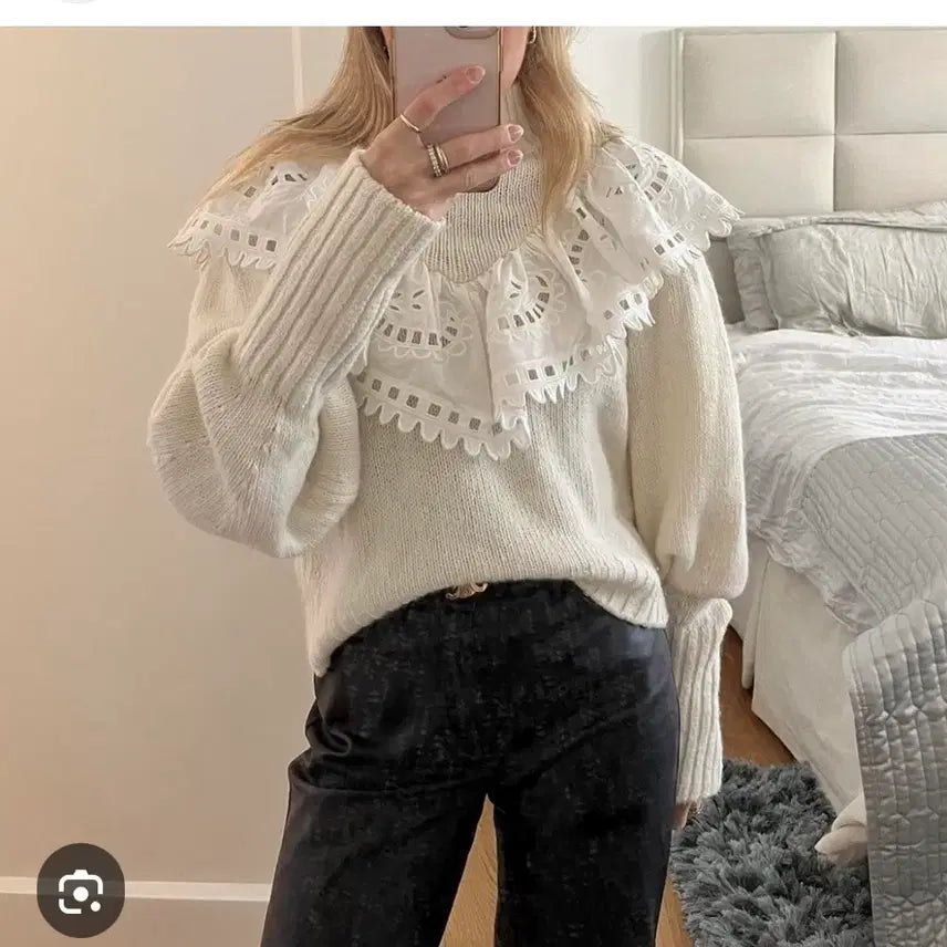 [BUNJANG] Sea New York Ruffle Sweater / 씨뉴욕 sea newyork 러플 스웨터