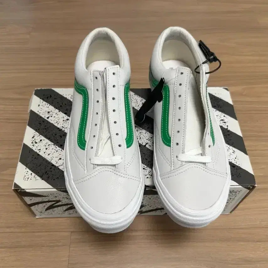 [BUNJANG] Vans Vault OG Style 36 LX Leather Green / 반스 레더 볼트 OG 스타일 36 LX 그린 280 28