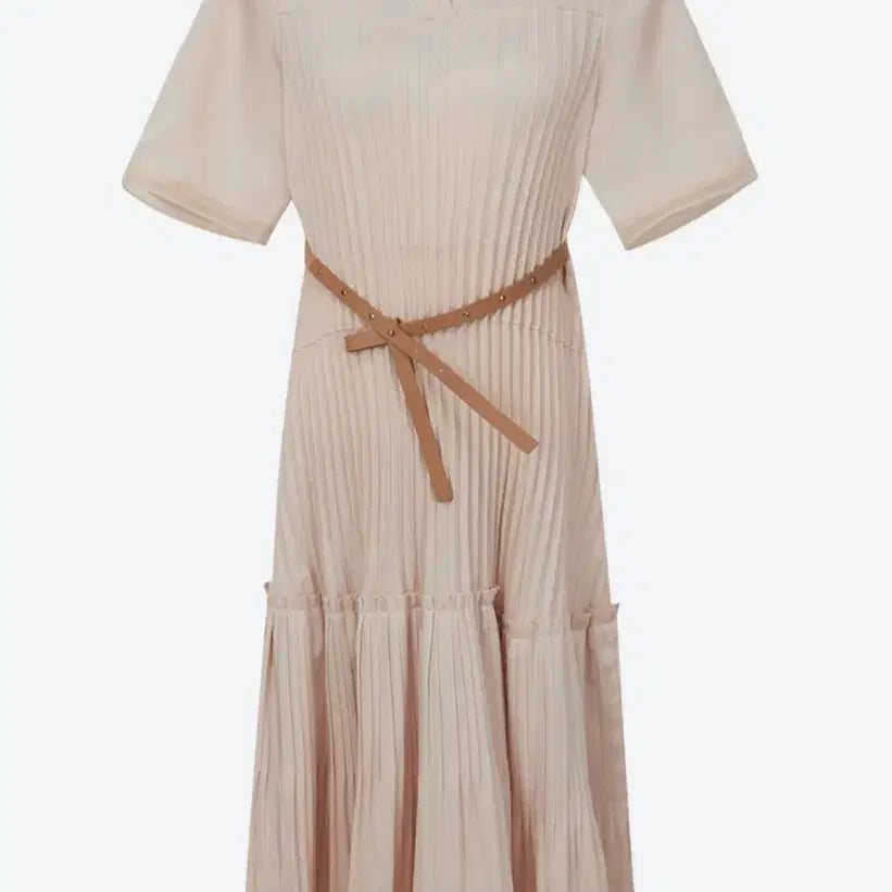 [BUNJANG] Mine Pleated Long Dress Rose Beige / 마인 새상품 플리츠 원피스 76 (낙낙함)
