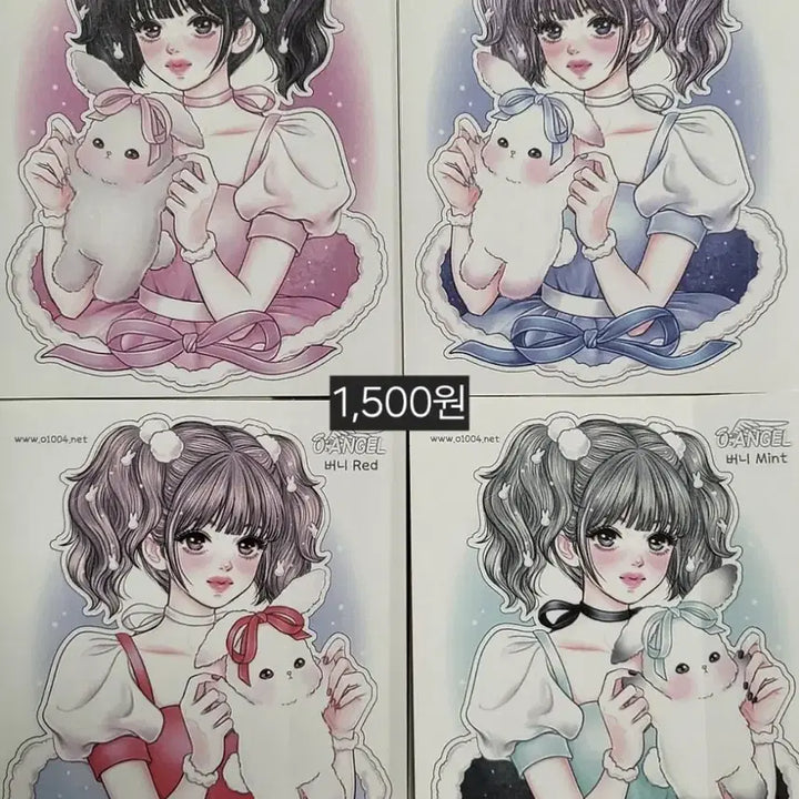 [BUNJANG] 5000 Angels Nikky, Yui, Bunny Stickers / 오천사 인스 스티커 (니키,유이,버니)