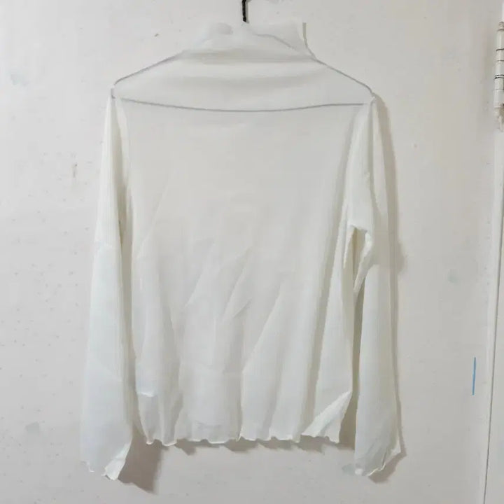 [BUNJANG] Sexy Glam See-through Long Sleeve Top / 섹시 글램 화이트 베이지 시스루 폴라 긴팔 티