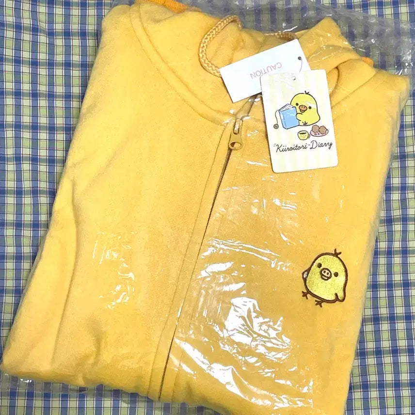 [SOLD OUT] 산엑스 리락쿠마 키이로이토리 다이어리 후드집업 L사이즈