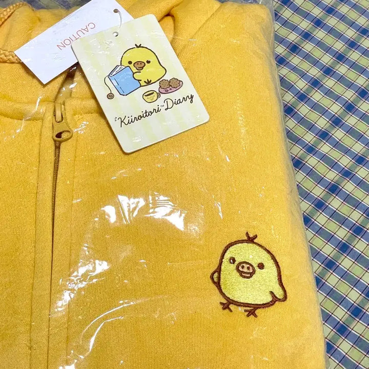 [SOLD OUT] 산엑스 리락쿠마 키이로이토리 다이어리 후드집업 L사이즈