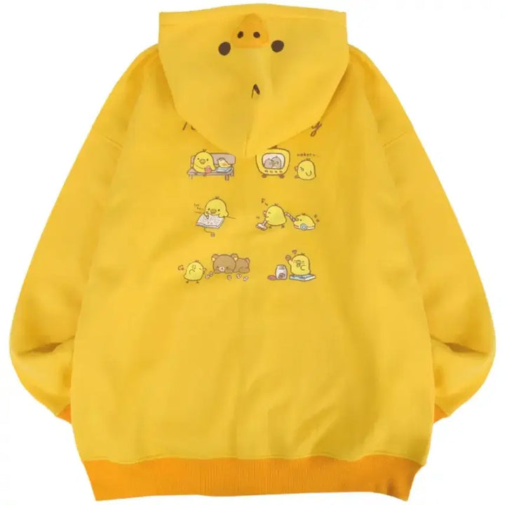 [SOLD OUT] 산엑스 리락쿠마 키이로이토리 다이어리 후드집업 L사이즈