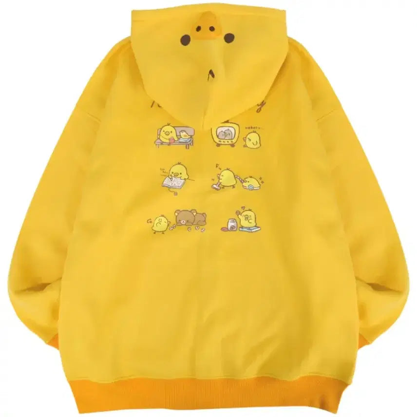 [SOLD OUT] 산엑스 리락쿠마 키이로이토리 다이어리 후드집업 L사이즈