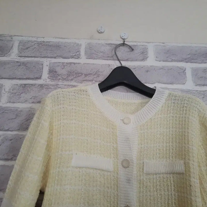 [SOLD OUT] 옐로우 트위드반팔 가디건/알뜰한여우