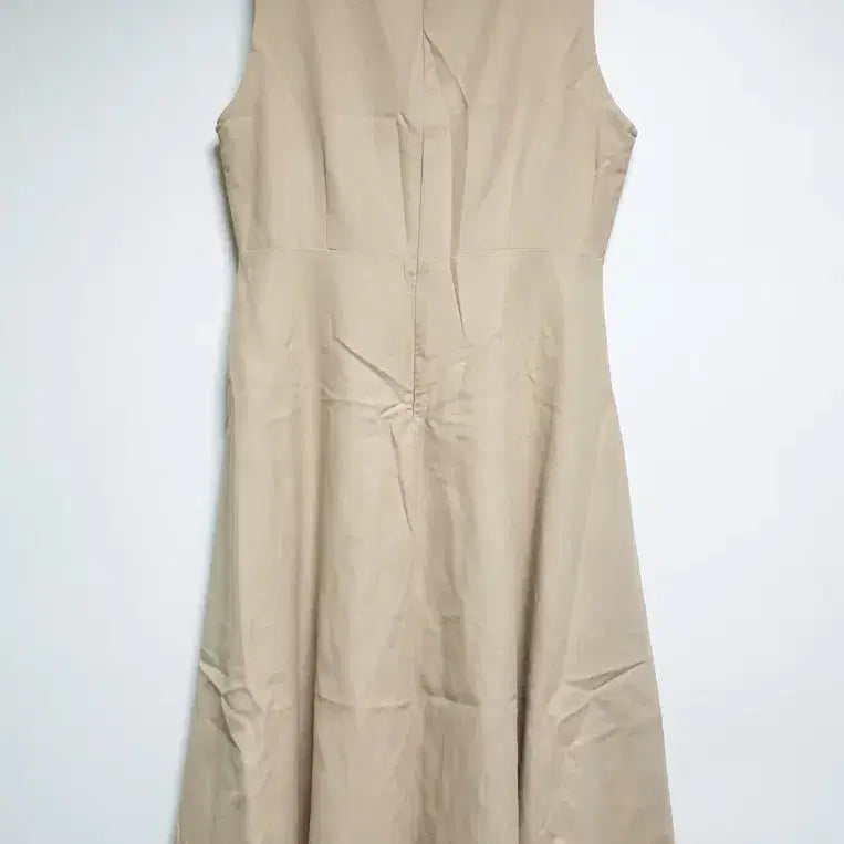 [BUNJANG] Beige V-neck Long Dress / 베이지 브이넥 원피스
