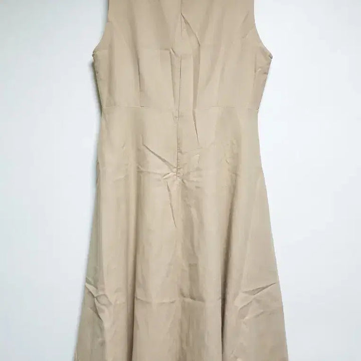 [BUNJANG] Beige V-neck Long Dress / 베이지 브이넥 원피스