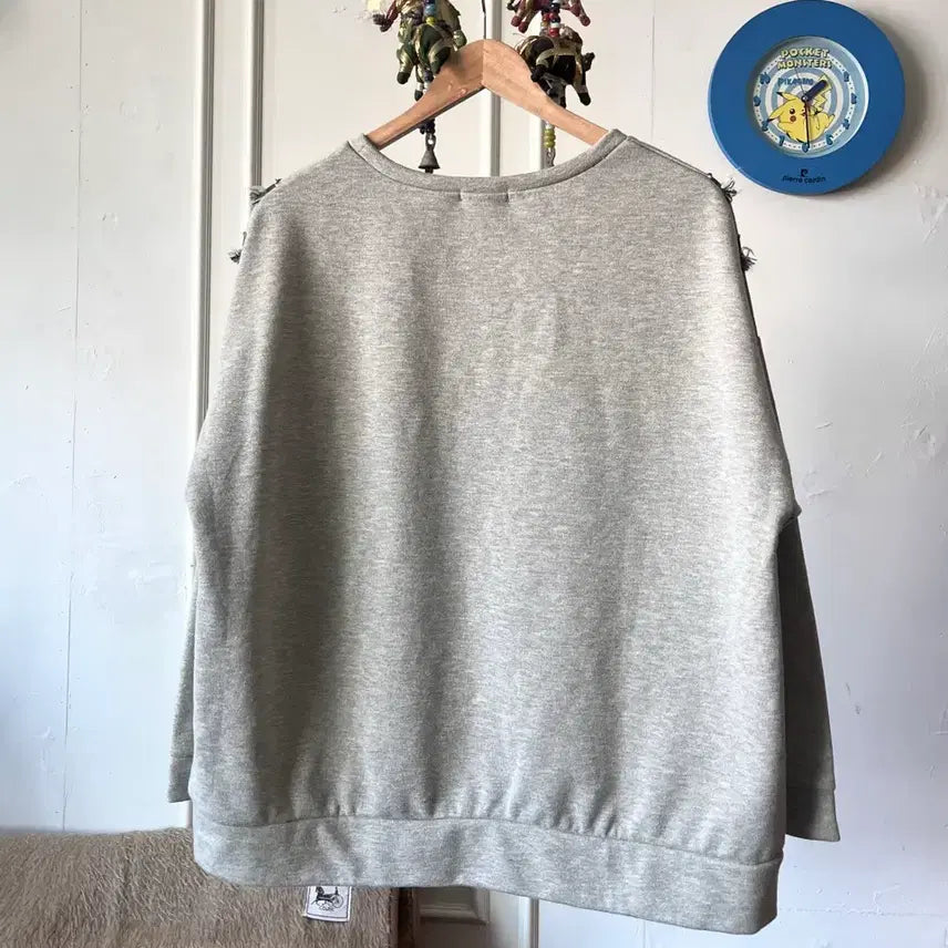 [BUNJANG] Anna Days Native Tassel Oversized Sweatshirt / 일본 빈티지 네이티브 에스닉 테슬 트리밍 오버사이즈 스웻셔츠 맨투맨