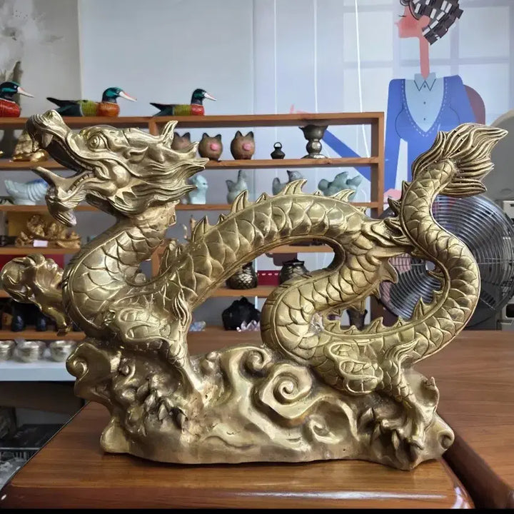 [BUNJANG] Brass Large Dragon Sculpture / 황동 대형 용 조각상