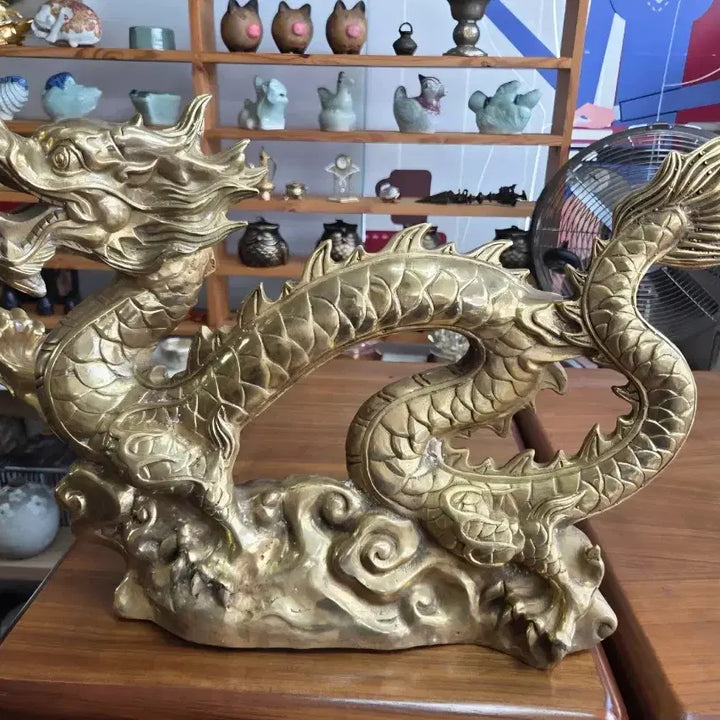 [BUNJANG] Brass Large Dragon Sculpture / 황동 대형 용 조각상