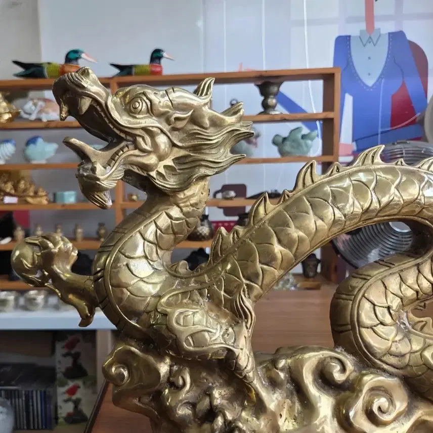 [BUNJANG] Brass Large Dragon Sculpture / 황동 대형 용 조각상