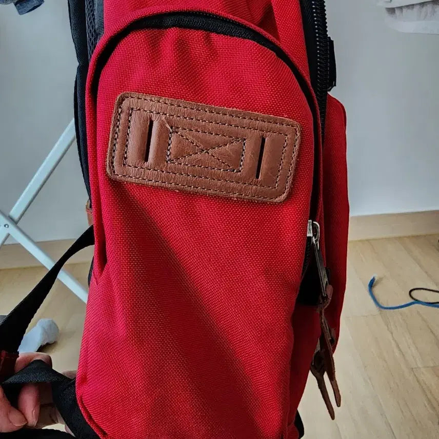 [BUNJANG] New Balance Vintage USA Leather Patch Backpack Bag / 빈티지 뉴발란스 USA 백팩 가방