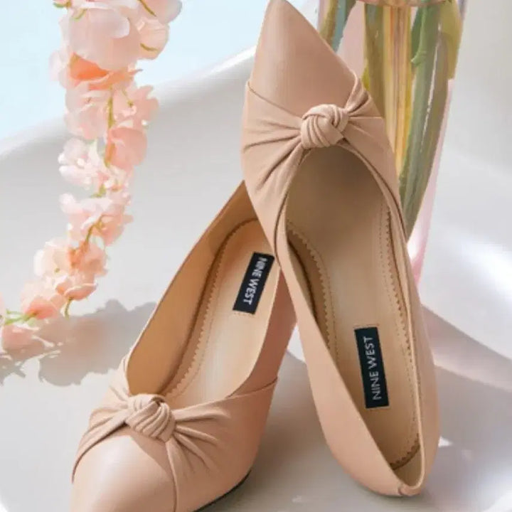 [SOLD OUT] (새상품245)나인웨스트 양가죽 펌프스 베이지 6cm