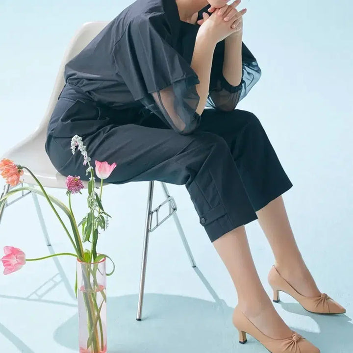 [SOLD OUT] (새상품245)나인웨스트 양가죽 펌프스 베이지 6cm