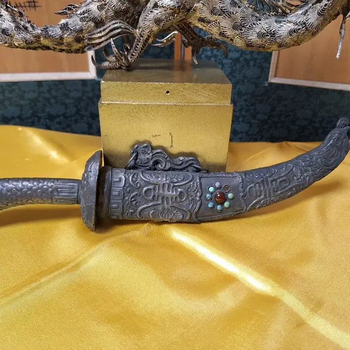 [BUNJANG] Decorative Silver-Inlaid Dagger Antique / 장식용 은장 단검 골동품