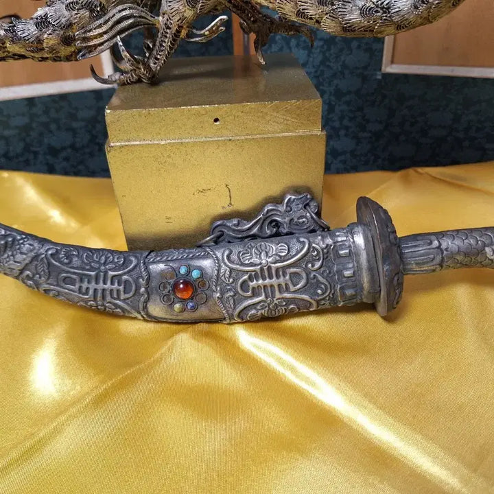 [BUNJANG] Decorative Silver-Inlaid Dagger Antique / 장식용 은장 단검 골동품