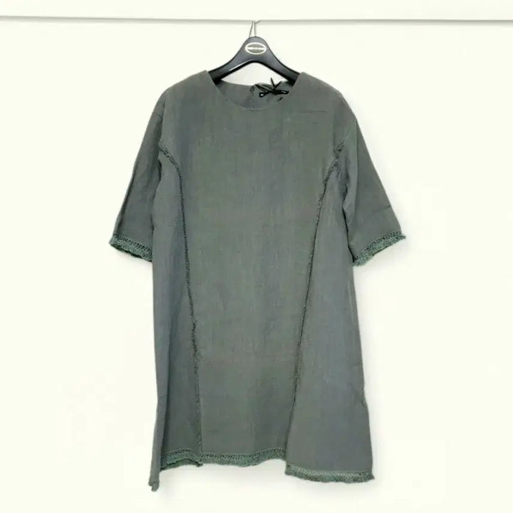[BUNJANG] Linen One-Piece Dress / 새상품 55~66 린넨 원피스 반팔 정장 리넨 스커트 여자 여성 새제품