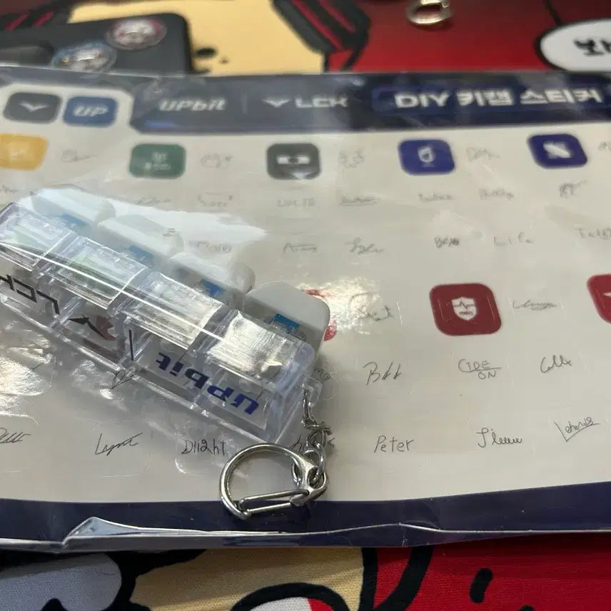 [BUNJANG] LCK Upbit DIY Keycap Sticker Keycap Keyring Set / LCK 업비트 DIY 키캡 스티커 키캡 키링