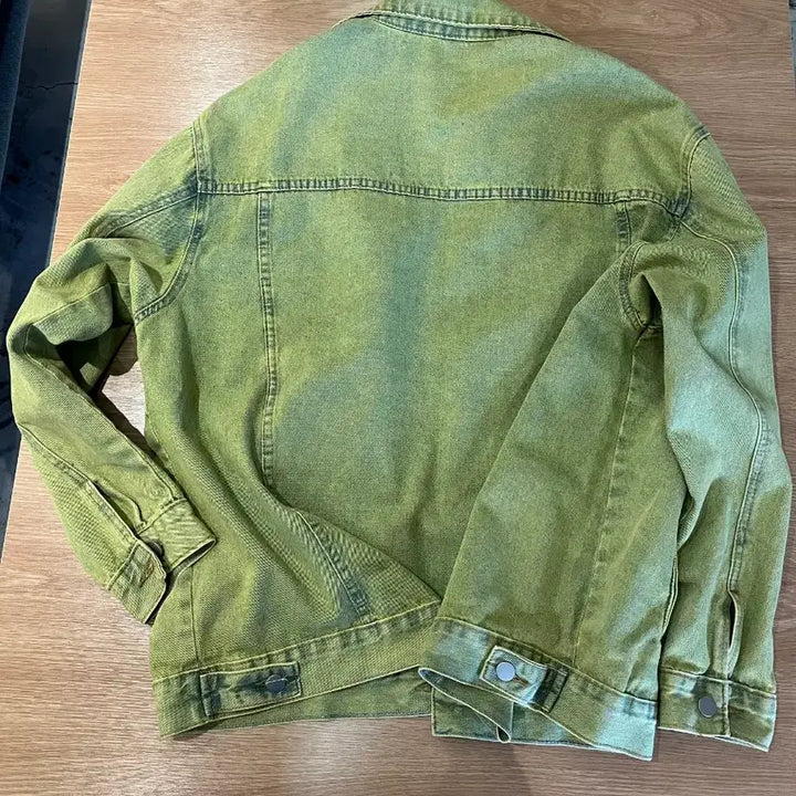 [BUNJANG] Olive Green Denim Jacket / 올리브그린색감 데님자켓