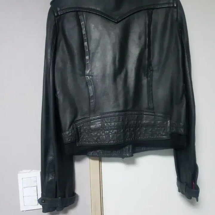 [BUNJANG] SYSTEM Lambskin Leather Jacket / SYSTEM 브랜드의 여성 가죽 자켓입니다겉감은 천연 가죽(양가죽)