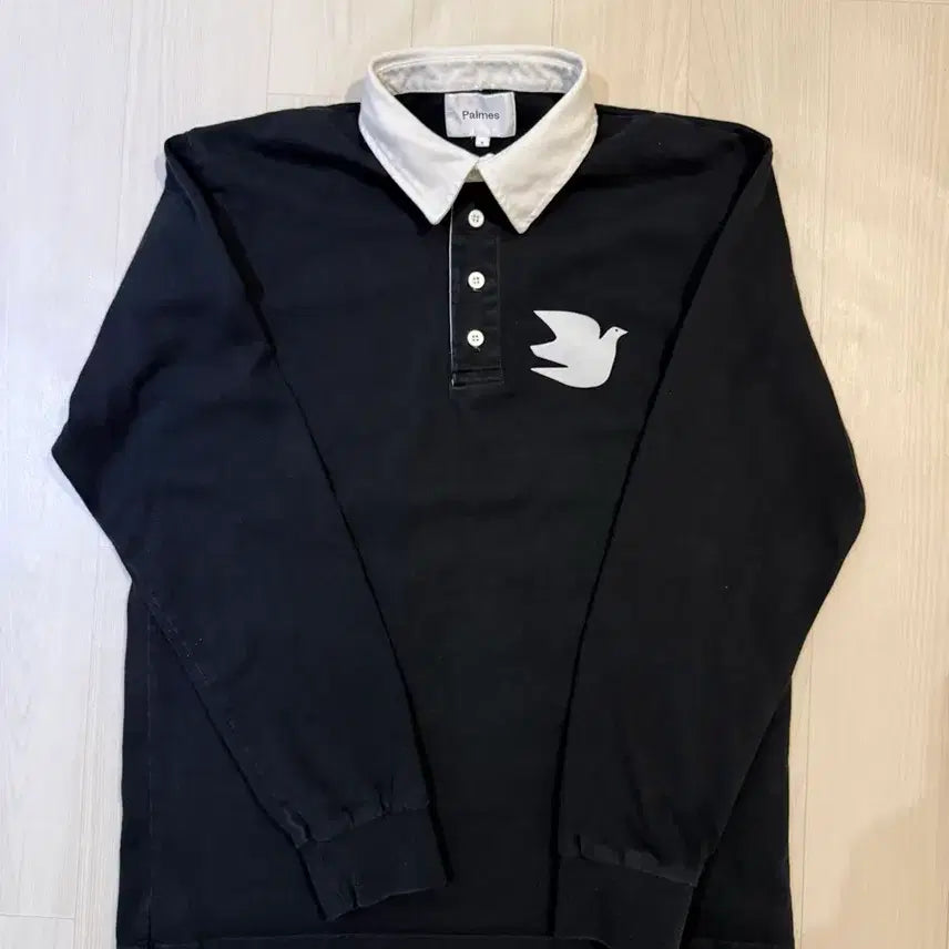 [BUNJANG] Palmes Grand Rugby Shirt - Black / Palmes 그랜드 럭비 셔츠 블랙