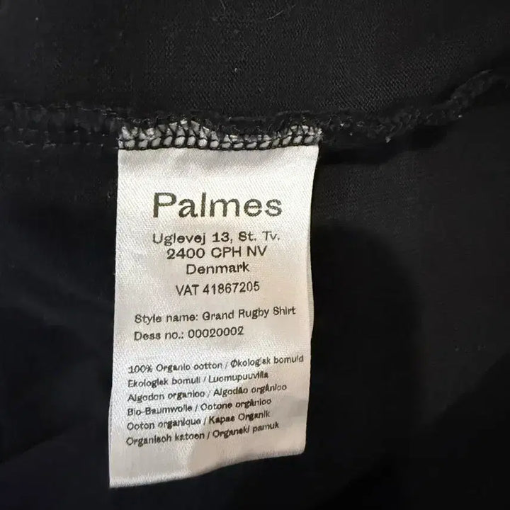 [BUNJANG] Palmes Grand Rugby Shirt - Black / Palmes 그랜드 럭비 셔츠 블랙