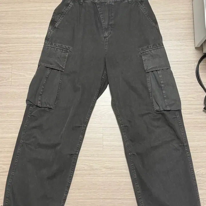[BUNJANG] Vellie Roadtrip Cargo Pants Herringbone Charcoal / 새상품) 벨리에 로드트립 카고팬츠 헤링본 차콜 03(28)사이즈