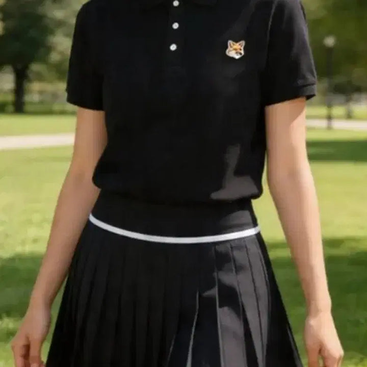 [BUNJANG] Maison Kitsune Yellow Fox PK Short Sleeve Polo Shirt White / 메종키츠네 옐로우폭스 PK 반팔 카라티 블랙/화이트 정품 새상품 S~XL