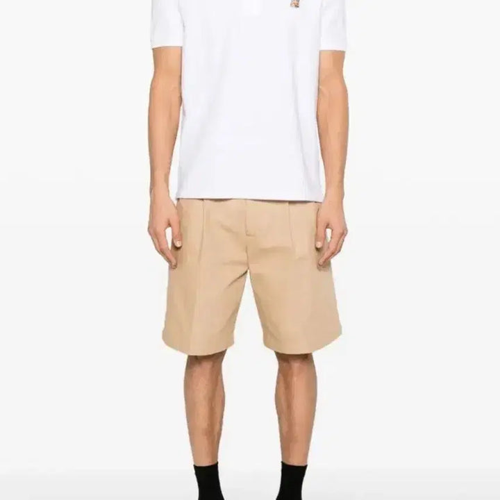 [BUNJANG] Maison Kitsune Yellow Fox PK Short Sleeve Polo Shirt White / 메종키츠네 옐로우폭스 PK 반팔 카라티 블랙/화이트 정품 새상품 S~XL