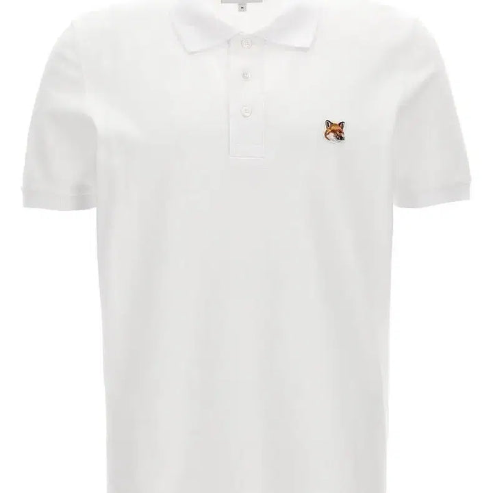 [BUNJANG] Maison Kitsune Yellow Fox PK Short Sleeve Polo Shirt White / 메종키츠네 옐로우폭스 PK 반팔 카라티 블랙/화이트 정품 새상품 S~XL