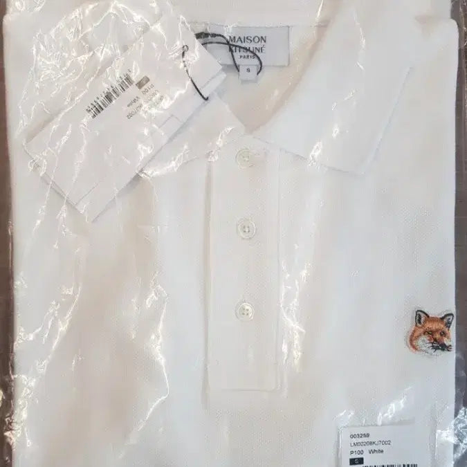 [BUNJANG] Maison Kitsune Yellow Fox PK Short Sleeve Polo Shirt White / 메종키츠네 옐로우폭스 PK 반팔 카라티 블랙/화이트 정품 새상품 S~XL