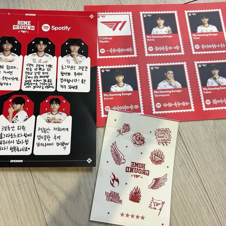 [BUNJANG] T1 Spotify Handwritten Letter Set / T1 홈그라운드 스포티파이 손편지, 스티커 등 굿즈