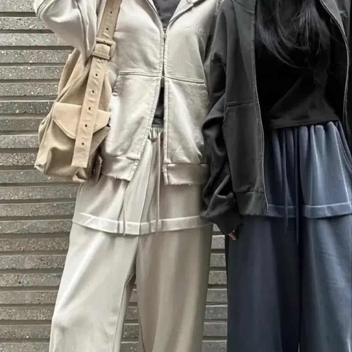 [BUNJANG] Dainit Beige Hooded Zip-up / 다이닛 후드집업 베이지