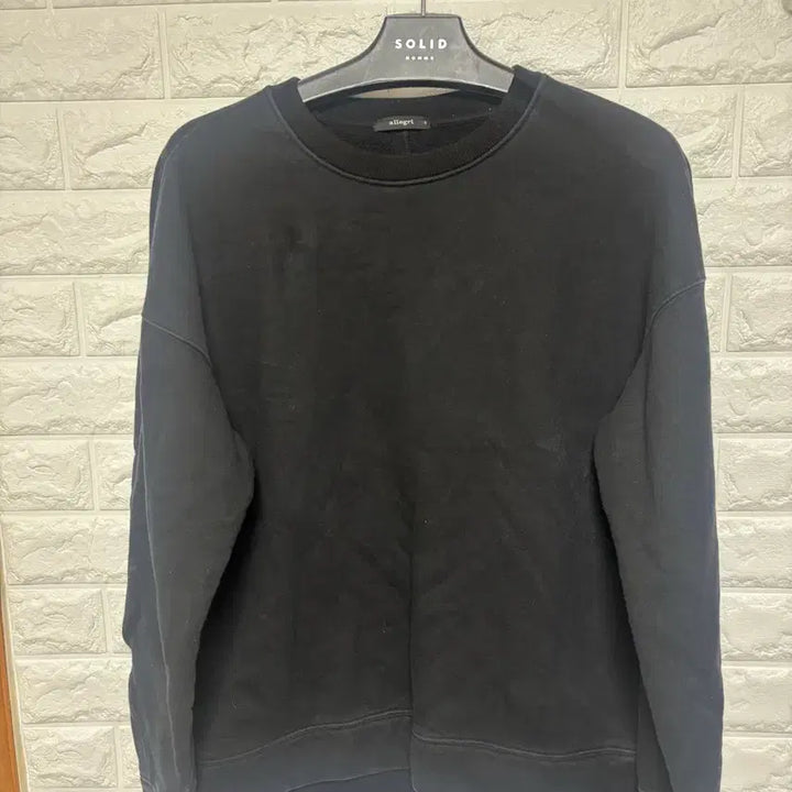 [BUNJANG] Allegri Black Cotton Sweatshirt / allegri 알레그리 스웻셔츠 맨투맨