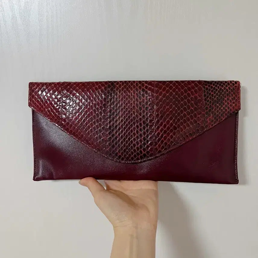 [BUNJANG] Vintage Leather Clutch Bag / 영국 빈티지 가죽 클러치백