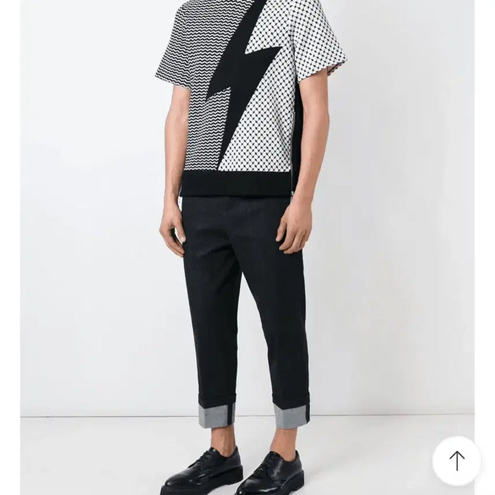 [BUNJANG] Neil Barrett Neoprene Geometric T-Shirt / 닐바렛 네오플렌 티셔츠 s, m