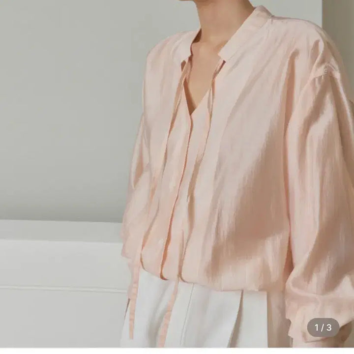 [BUNJANG] Reherteil Banding Two-Way Blouse Pink / 르헤르테일 밴딩 투웨이 블라우스 핑크