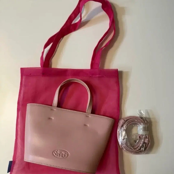 [BUNJANG] SINOON Vase Bag Pink Tote Bag with Shoulder Strap / 시눈 Vase Bag 핑크 토트백
