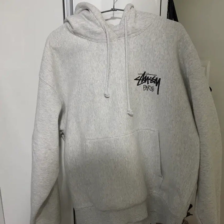 [BUNJANG] Stussy PARIS Hoodie Gray (M) / 스투시 PARIS 후드티 GRAY